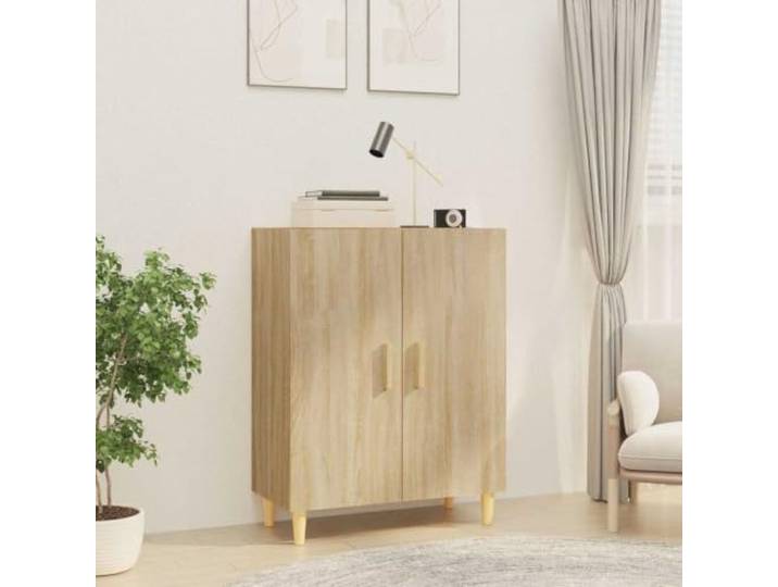 HEFZGDB Klassisches Sideboard mit Stauraum: Dekoratives Sideboard für die Inneneinrichtung aus Holzwerkstoff mit Zwei Türen zur Aufbewahrung in Sonoma-Eiche