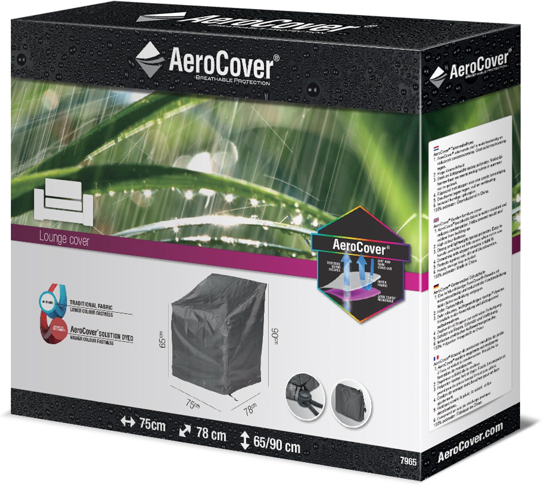 AeroCover - High Back Lounge Chair Cover 75x78x90cm