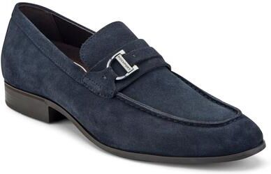 Rockport Carlo (Men's) Dress Shoes in Dark Blue/Suede, Size 11.5 M, Leather