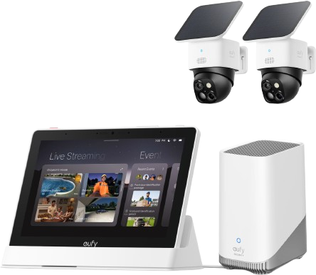 Anker eufy Smart Display und eufyCam Solo S340 (2er-Pack) und Anker eufy HomeBase™ S380