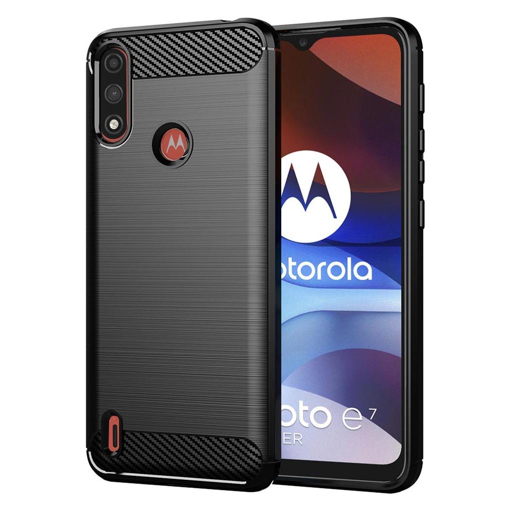 Techsuit - Carbon Silicone - Motorola Moto E7 Power / Moto E7i Power - Black (Motorola Moto E7 Power, Motorola Moto E7i Power) (56337950)
