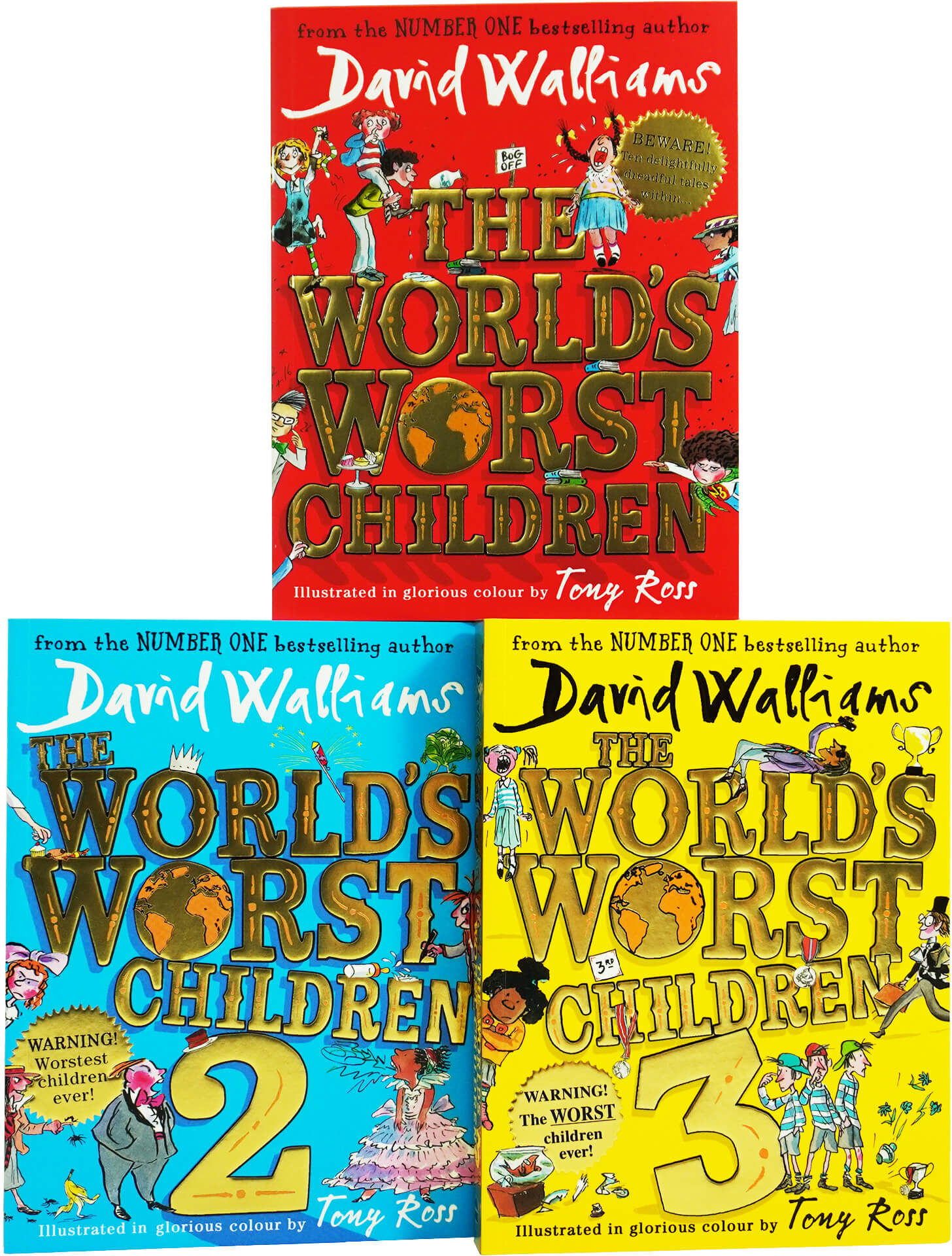 The Worlds Worst Children 3 Books Colour Collection By David Walliams - Ages 7-9 - Paperback HarperCollins Publishers