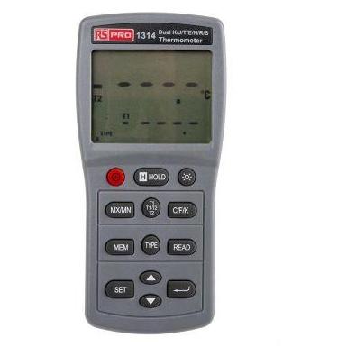 RS PRO 2-Channel Thermometer, Selectable (1232212)