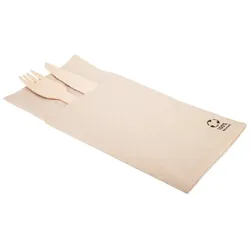 Papier Besteckservietten - rechteckig braun 20x10cm 2-lagig 1/8 Faltung - 50 Stück: 250 Stück