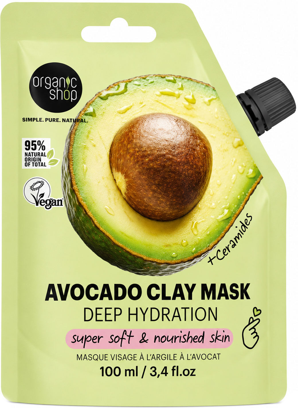 ORGANIC SHOP Avocado Clay Mask 100ml