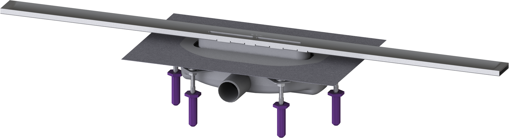 Kessel douche 45300.09 900 mm, Inox brossé, Megastop