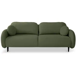 BETTSOFA AGIO Grün Plüsch-Stoff mit Schlaffunktion