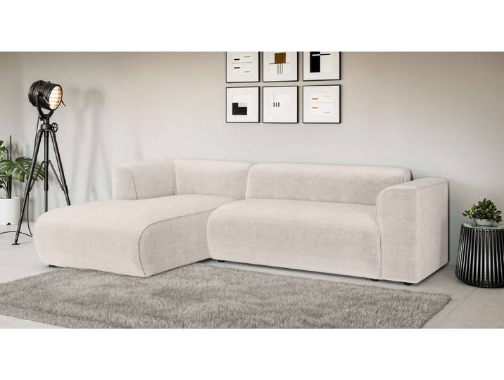 Home affaire Ecksofa GENTON L-Form (257 cm), zeitlos & stilvolles Design, Aufwendig gepolstert, in Cord, Chenille und Struktur