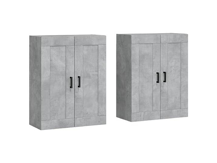 Makastle Wandschränke 2 STK. 69,5 x 34 x 90 cm Betongrau Holzwerkstoff zur Wandmontage