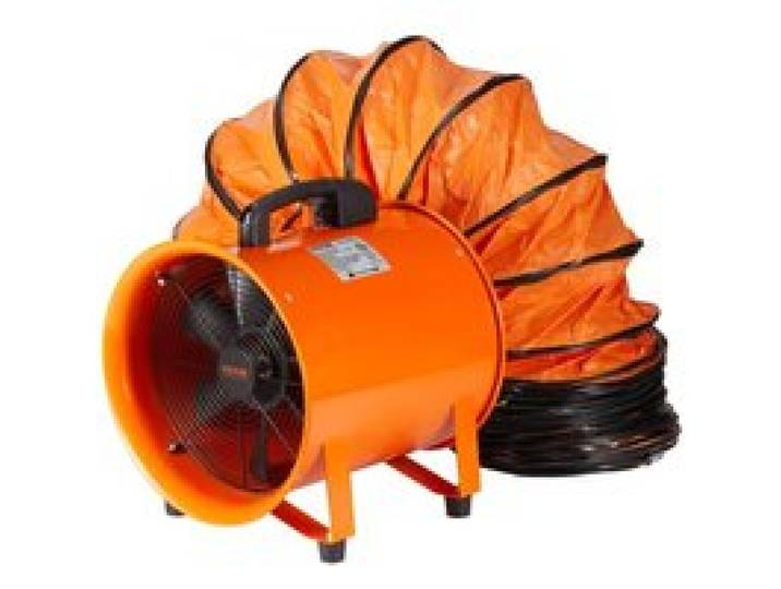 VEVOR Bauventilator 145-W-AC-Motor Baugebläse 2900 U/min Baulüfter Gebläse 504 L/s (1070 CFM) Axiallüfter mit 5 m Schlauch Axialgebläse 79 dB Geräuschpegel Industrielüfter