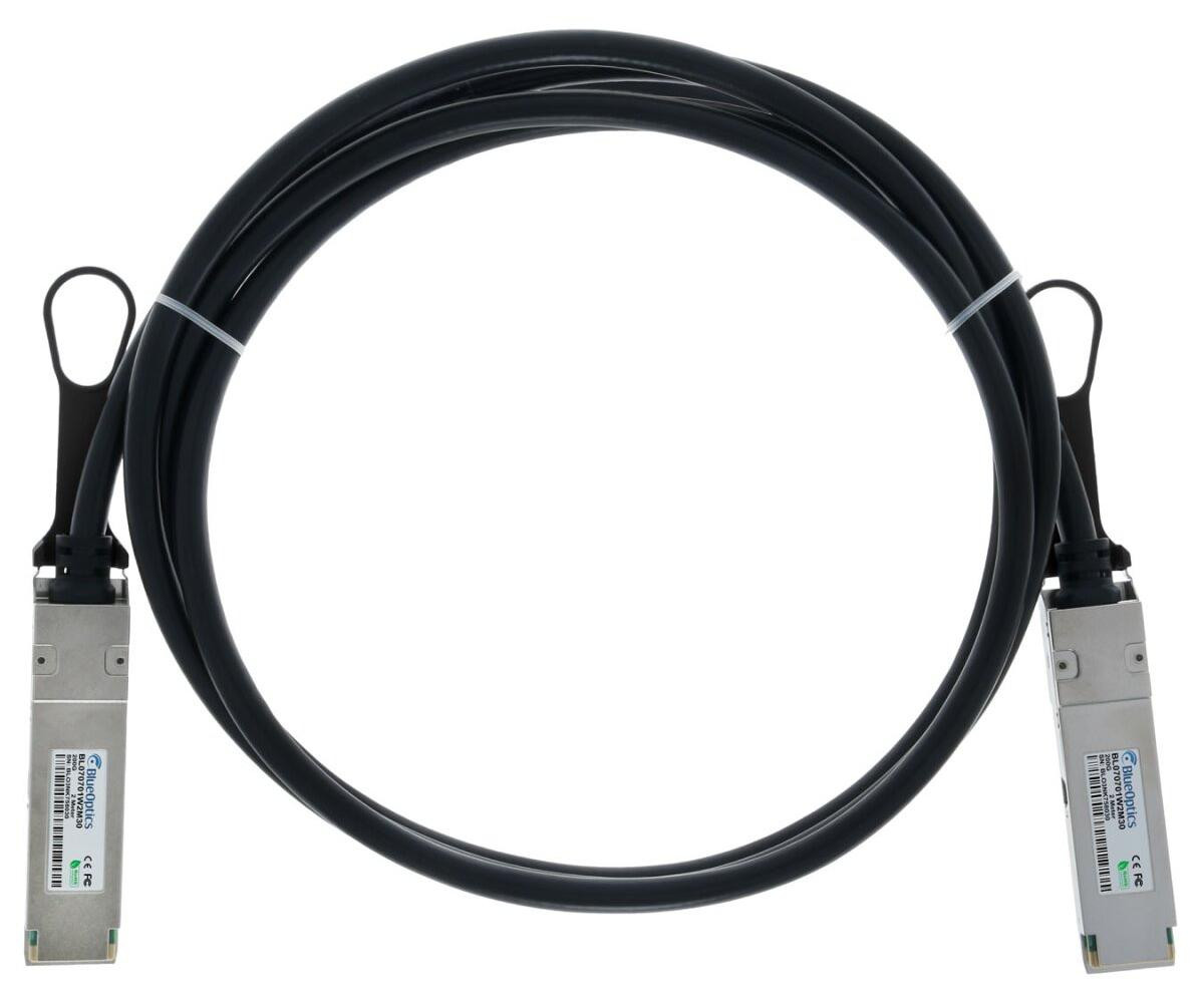 BlueOptics Direct Attach Cable (DAC) QSFP56 naar QSFP56, 0,5 meter, Blauw