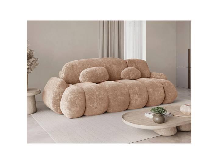 Mid.you Schlafsofa Stone, Rost, Kunststoff, 3-Sitzer, 270x103x113 cm, Stoffauswahl, Bettfunktion erhältlich, Kinderzimmer & Jugendzimmer, Jugendmöbel, Jugendsofas
