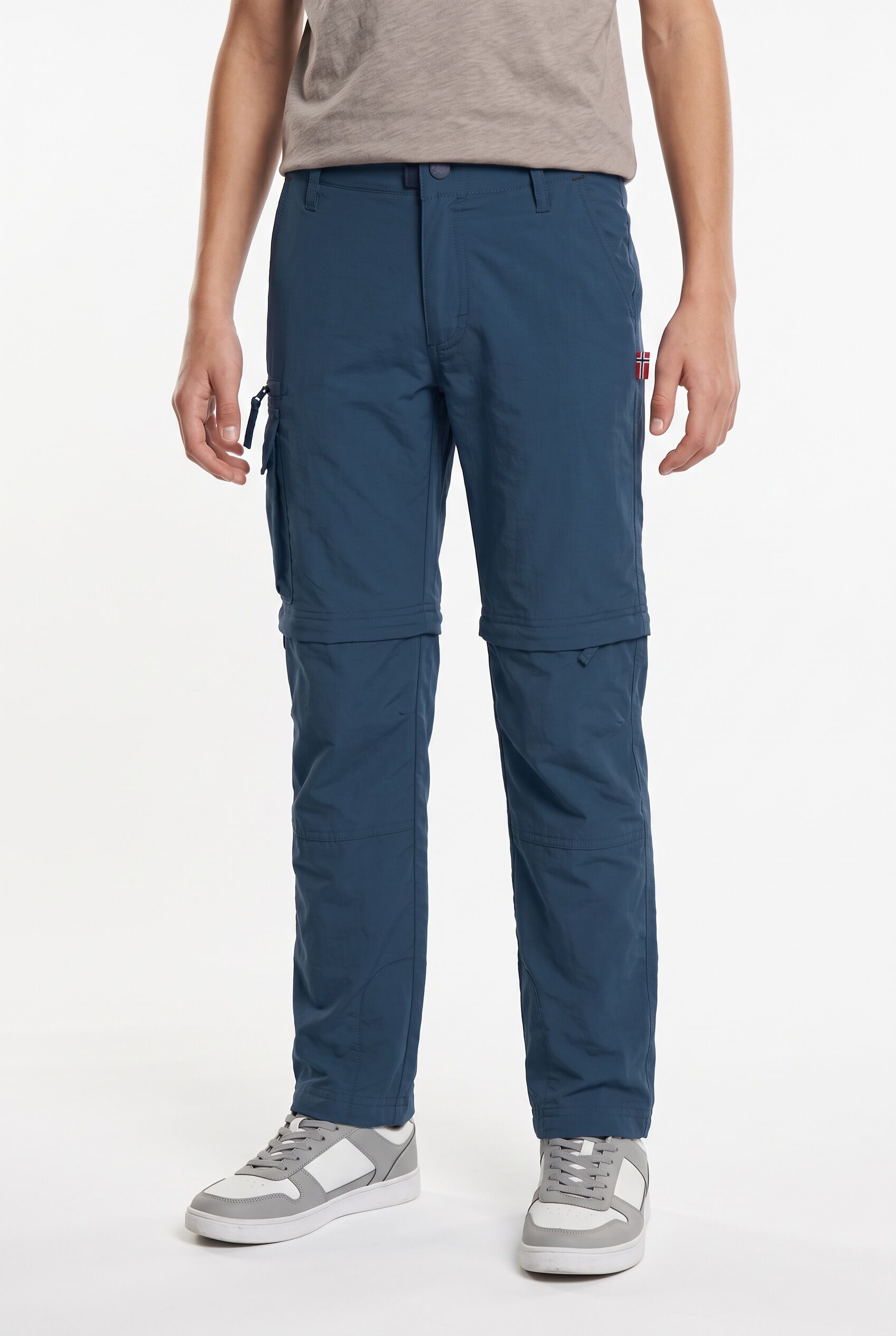Zip-off-Hose TROLLKIDS "Kids Oppland Pants Slim Fit", Mädchen, Gr. 98, N-Gr, blau (mystic blau), Web, Obermaterial: 100% Polyamid, Hosen Zip-off-Hose, Slim Fit, für Kinder, sportlich, aus Polyamid, mit Zip-off-Funktion mystic blau 98, N-Gr