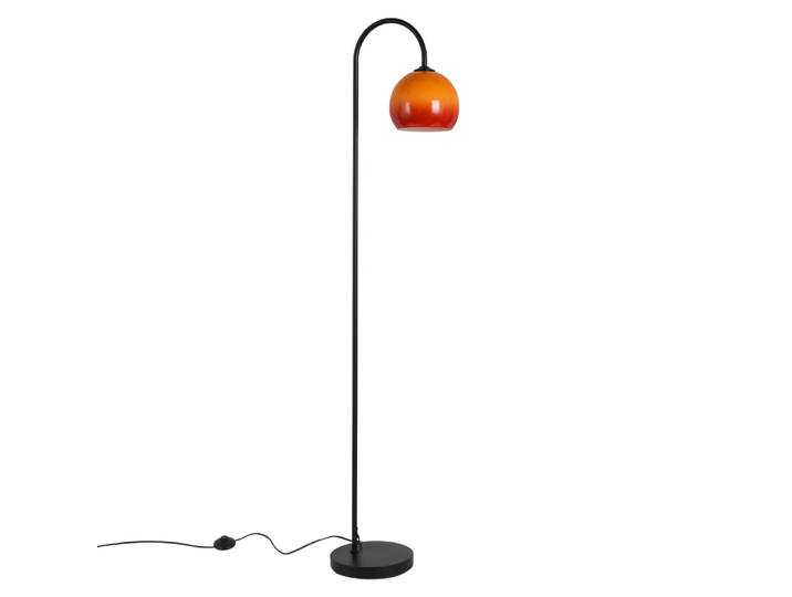Lampadaire fer verre noir 36x25x160cm e27