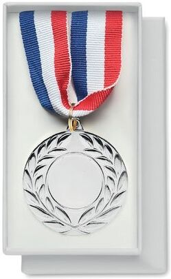 Médaille personnalisée événementielle 5cm - WINNER métal argenté mat