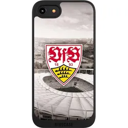 Nivocase Handyhülle für Apple iPhone 8 Hülle NIVOpure Case Schwarz Offizielles Lizenzprodukt Stadion VfB (Apple iPhone 8), Smartphone Hülle, Schwarz