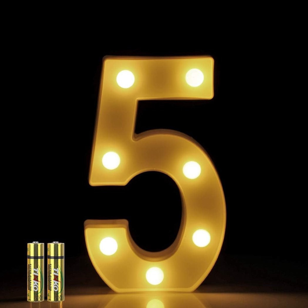 LED Nachtverlichting 3D Verlichte Cijfers en Letters voor Feestdecoratie en Kinderkamers