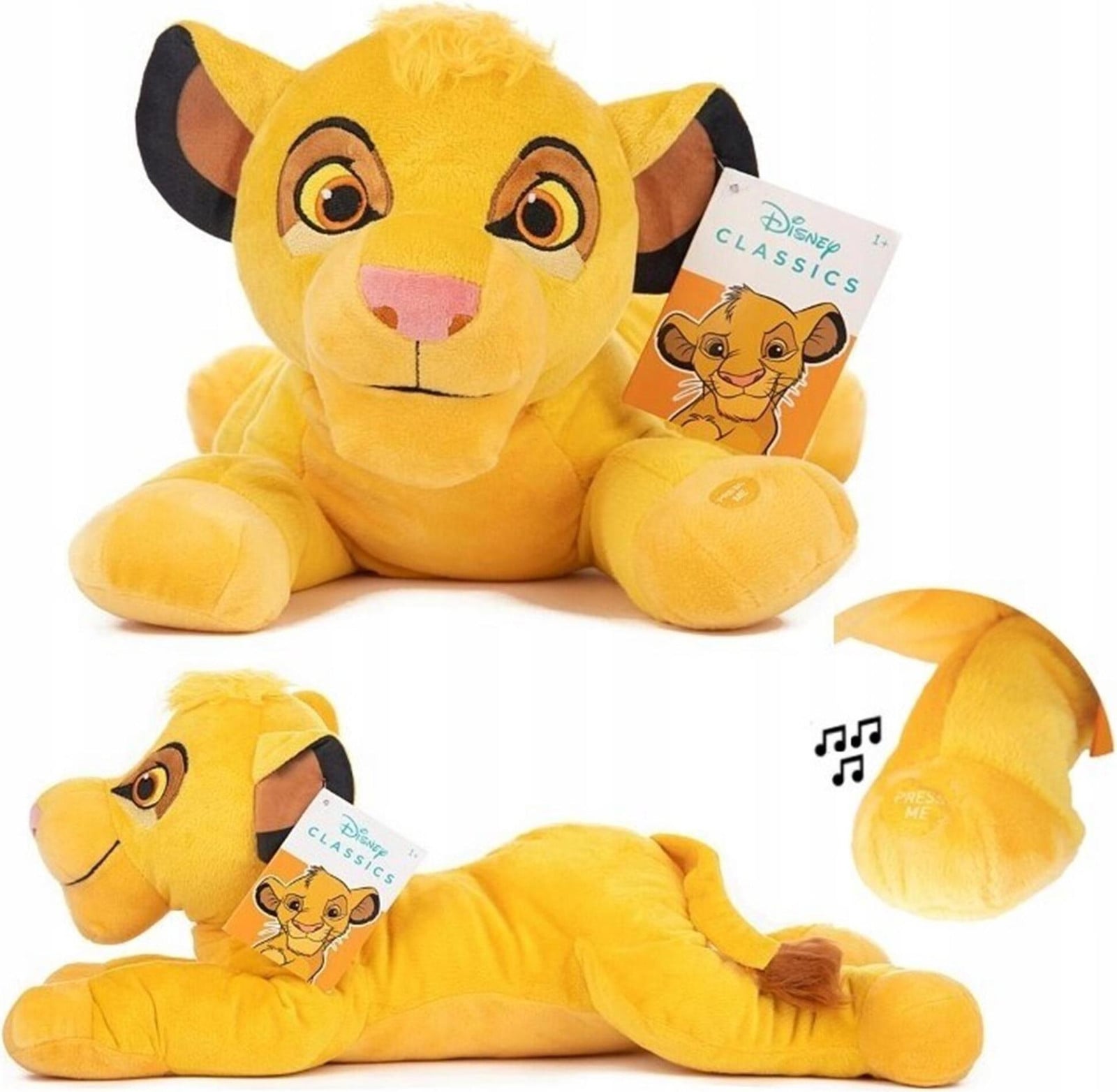 Disney Pluche knuffel liggend met geluid 45 cm