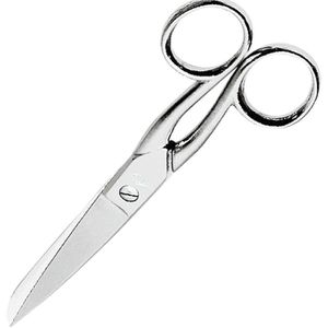 Wedo Büroschere 909556, 15,3 cm, Papierschere, aus Edelstahl, silber