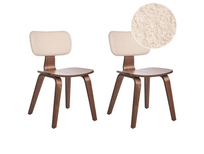 ESSZIMMERSTUHL 2er-Set Hellbeige/Dunkelbraun Lucinda