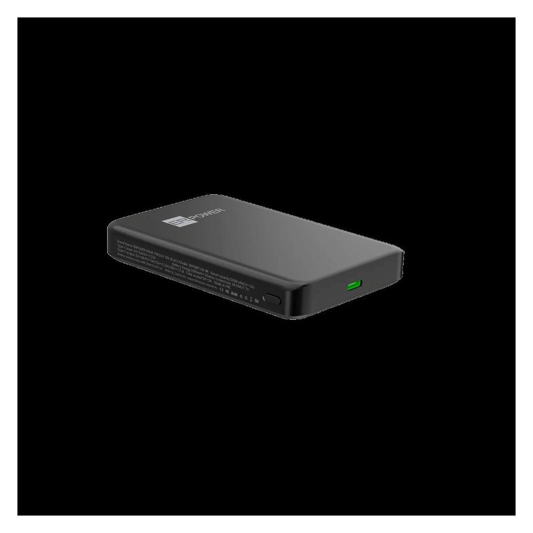 ER Case BANK TWIGGY 10K BLACK Qi2 25W (10000 mAh, 25 W) (ERPWBT10-BK)