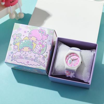 Tiny Tots Teens Trends Cinnamoroll Kuromi Melody Girls Watch, 3D Hello Kitty Children Watches With Box a