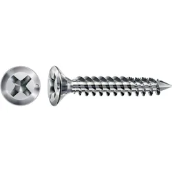Spax, Schrauben, Fex-Beschlagschraube Sonderkopf Bremsrippen Kreuzschlitz H2 Cut Titansilber (3000 Schrauben pro Stück)