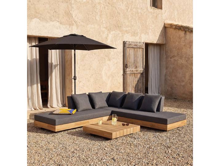 6-teiliges Gartenmöbelset in Anthrazitgrau