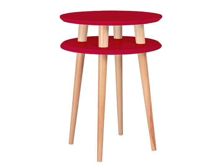 Beistelltisch Ø 45cm Rot/Rot