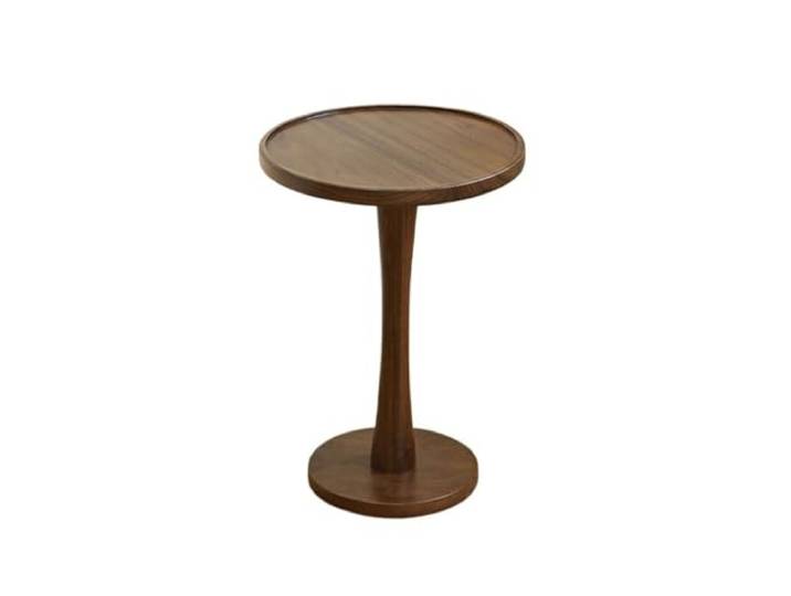 Couchtisch im Landhausstil Sofa-Beistelltisch aus Holz, Retro, rund, minimalistisch, Aufbewahrungstisch(Bruin,Groß)