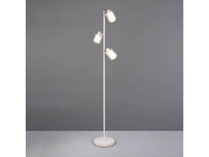 Vloerlamp Neralo, alu / grijs / zink, Woon-/ Eetkamer, metaal, vloerlamp