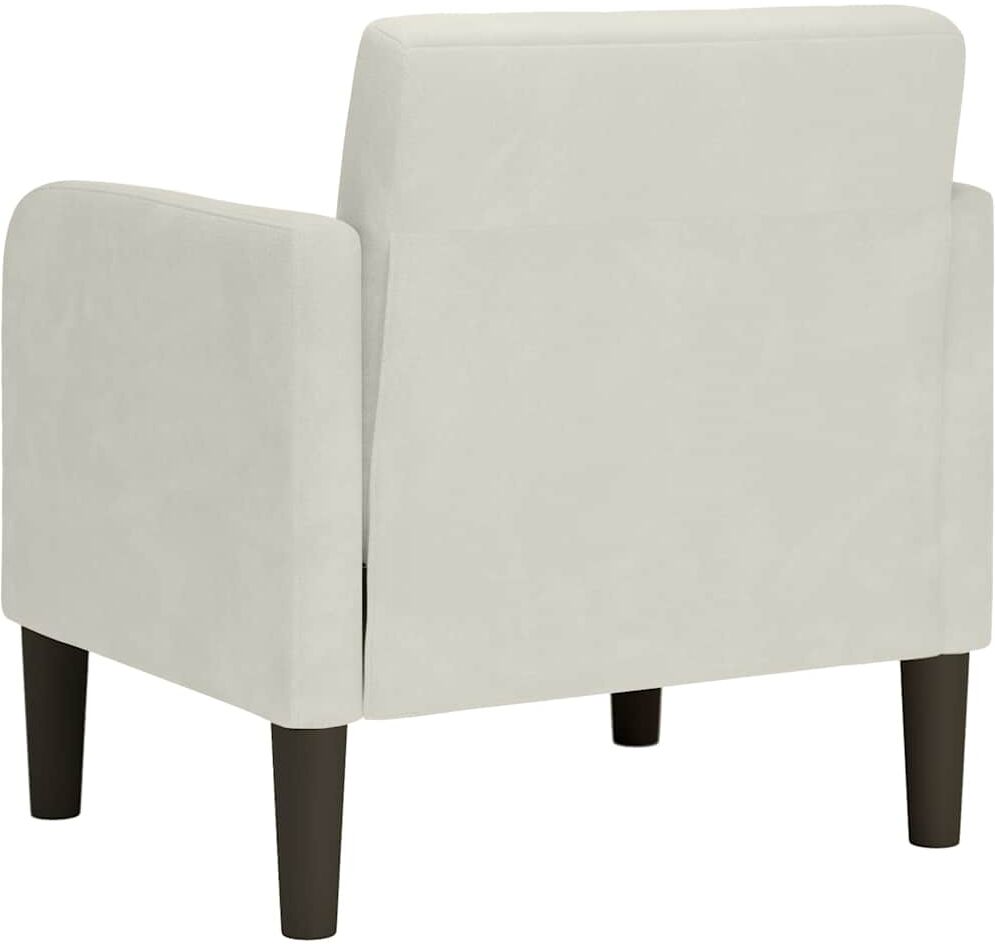 vidaXL Fauteuil avec accoudoirs crème 54 cm velours