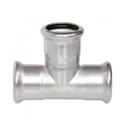 Sanpro Edelstahl Pressfitting M-Kontur T-Stück, Abgänge gleich, Größe 18 mm