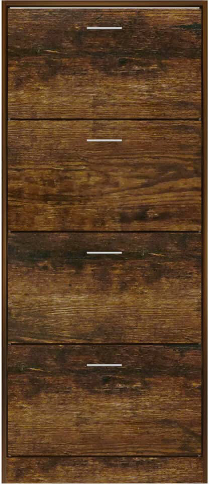 Brayden Studio 12 Pair Flip Down Shoe Storage Smoked Oak 12