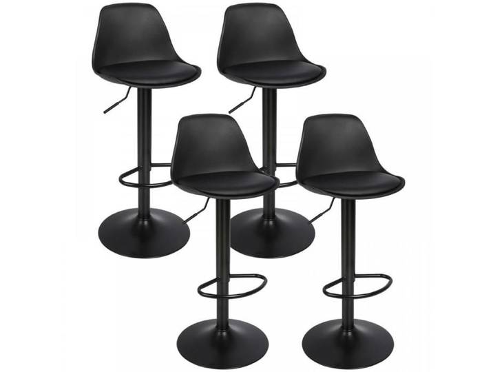 ViYi. Lot de 4.Tabouret de bar Reglables (83-103cm) - Chaise De Bar Pivotante À 360° - Pour Bars.Réceptions.Cuisines - Noir