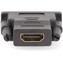 Nedis HDMI -Adapter - HDMI Ausgang - DVI-D 24+1-Pin Stecker - Vergoldet - Gerade - PVC - Anthrazit - 1 Stück - Verpackung mit Sichtfenster