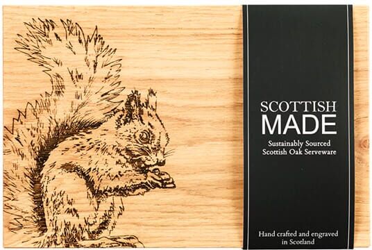 Selbrae House Just Slate Company Squirrel 30cm Oak Serving Board