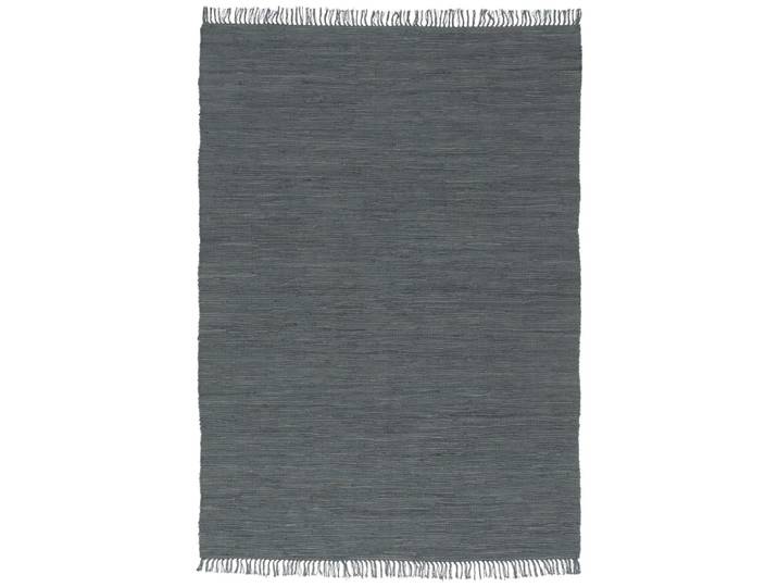 Tapis en coton uni anthracite 160x230 cm