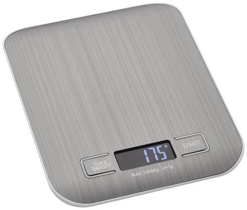 TFA Dostmann AMARETTI Küchenwaage digital Wägebereich (max.)=10000g Silber 140 x 180 x 20