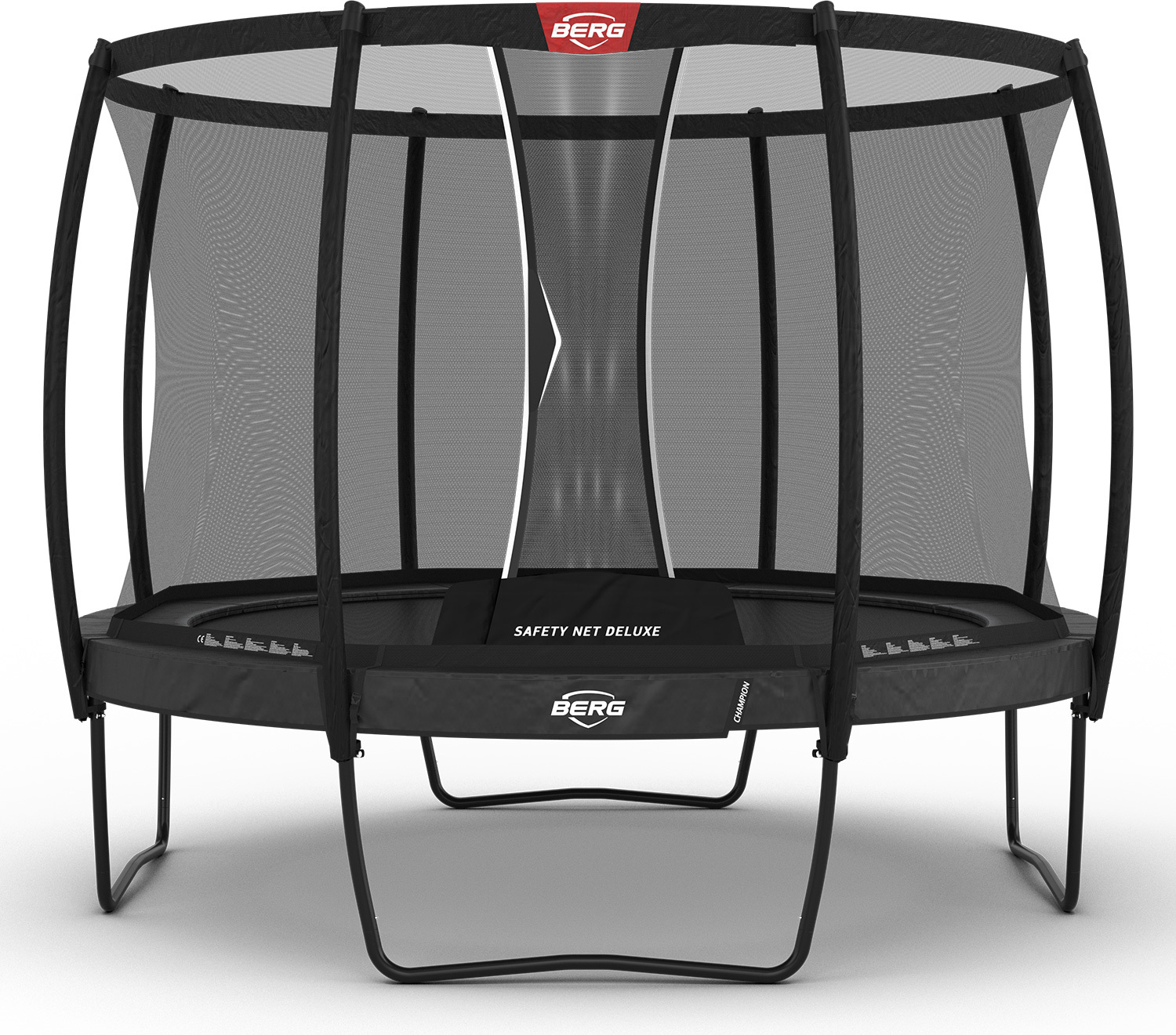BERG Trampolin rund Champion Regular grau 330 cm mit Sicherheitsnetz deluxe
