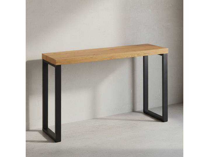 KADIMA DESIGN Konsolentisch Ablagetisch in modernem Design, Eiche-optik, große Ablagefläche