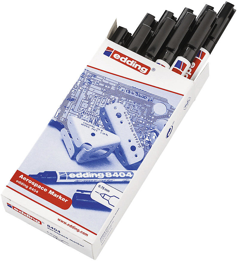 kaiserkraft Aerospace Marker edding® 8404, VE 10 Stk, schwarz