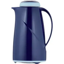 2x Helios Isolierkanne WAVE. Inhalt: 1.0 Liter. Farbe: blau. Kunststoff. Drehverschluß