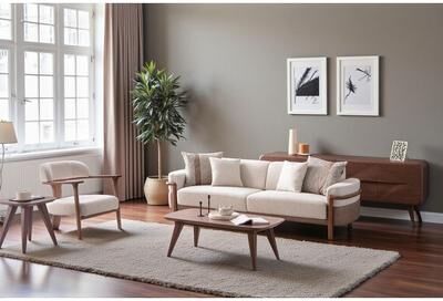 Furnia Forma 2 Pieces Living Room Sets 1 Sofa 1 Chair