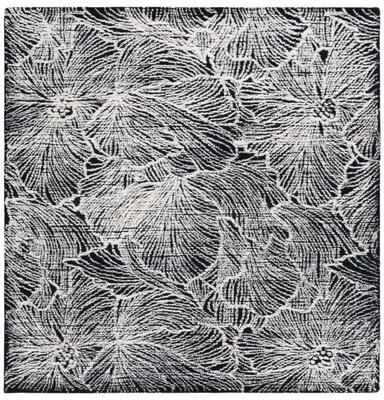 SAFAVIEH Handmade Ebony Tram Modern Wool Rug