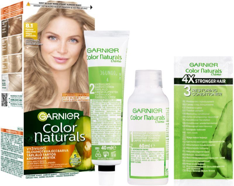 Garnier Color Naturals Creme coloration cheveux teinte 8.1 Natural Light Ash Blond 1 pcs