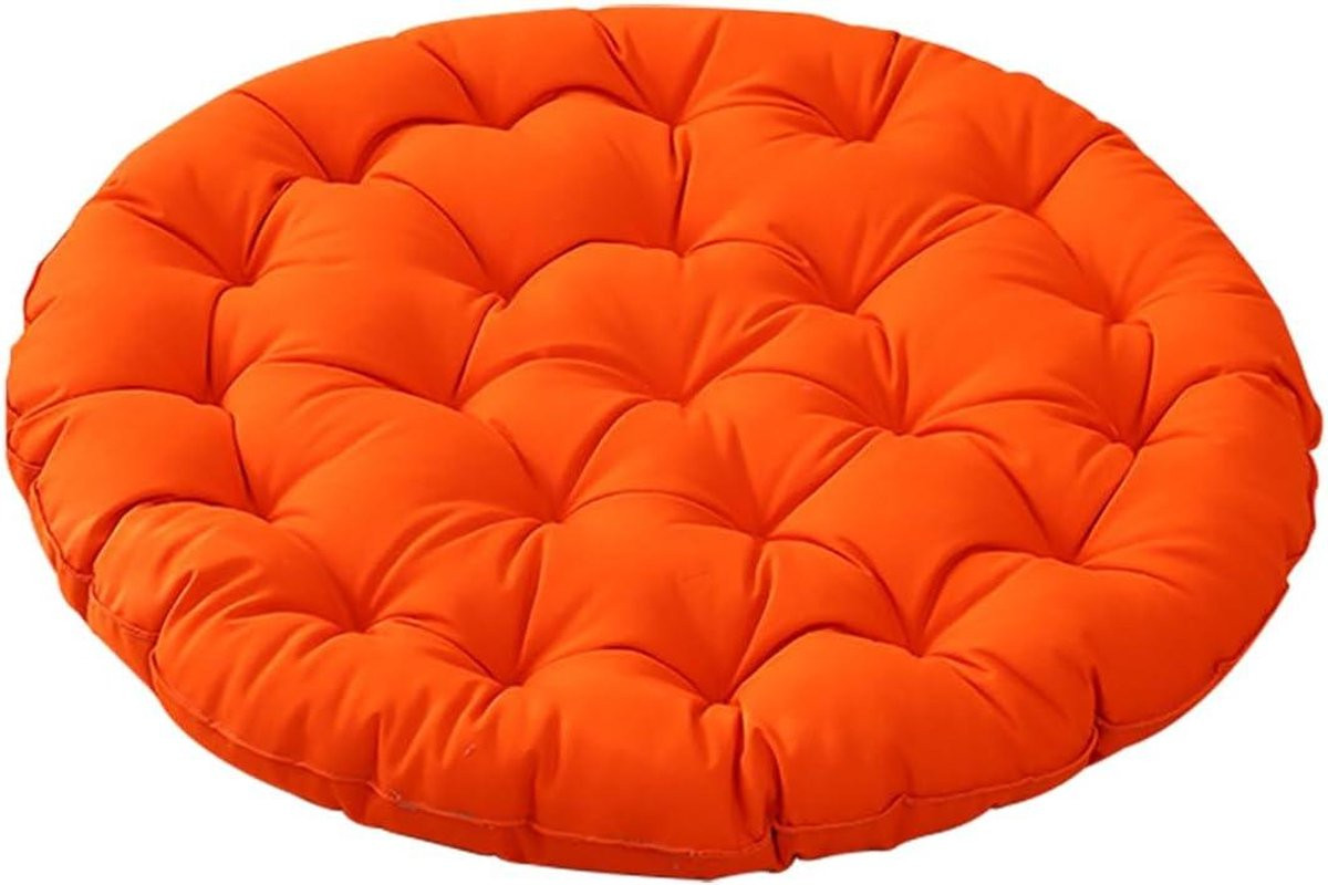 Rond Zitkussen in Bohemian Vintage Stijl - Oranje - Diameter: 40 cm