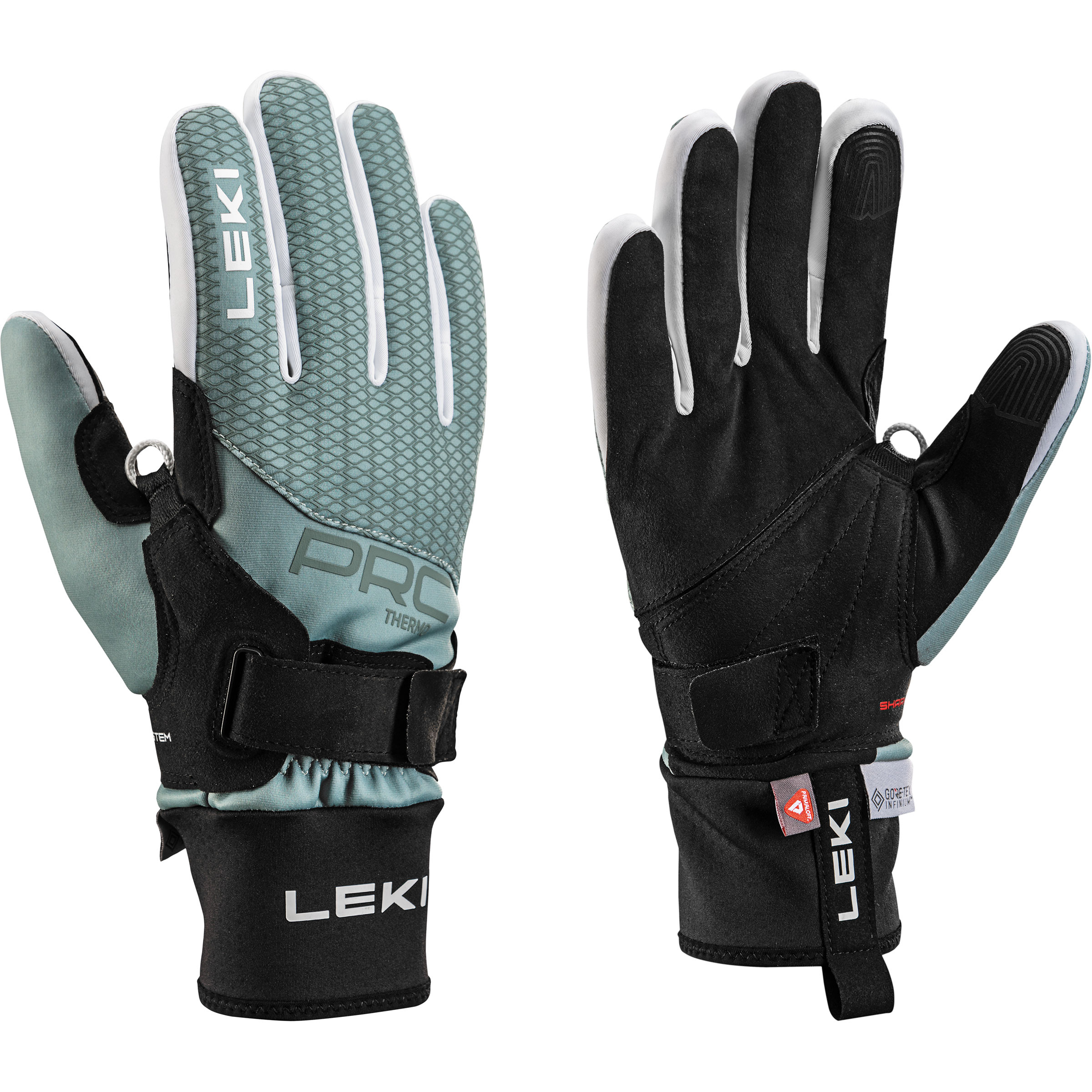 Leki PRC ThermoPlus Shark Damen Langlaufhandschuhe gruen Größe 6.5 Langlauf Klassik | Langlauf Skating Wasserabweisend Wasserabweisend