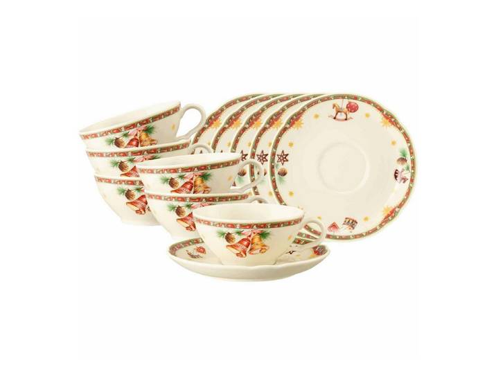 Seltmann Weiden Tasse Marieluise Weihnachtsnostalgie, 12-tlg., Porzellan