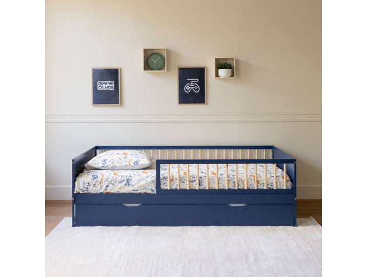 Lit gigogne pour enfant 190x90cm bleu foncé ADAM
